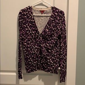Lightweight leopard print cardigan